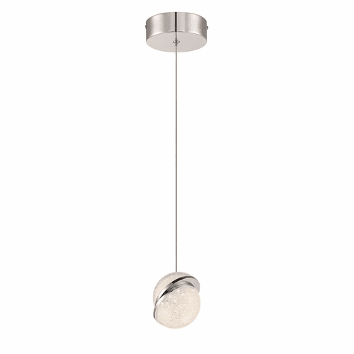 George Kovacs Silver Slice 1-LT LED Mini Pendant - Chrome - P1441-077-L