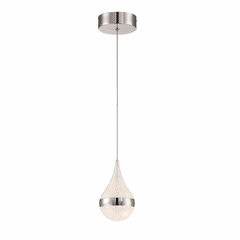 George Kovacs Silver Slice 1-LT LED Mini Pendant - Chrome - P1453-077-L