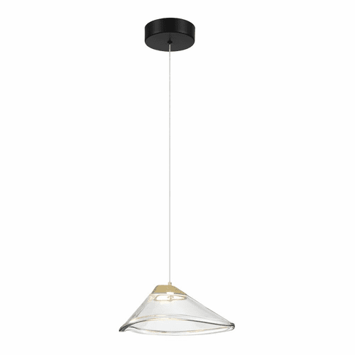 George Kovacs Sneer 1 Light LED Mini Pendant - Coal And Sun Gold - P5401-718-L