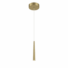 George Kovacs Stretch 1 Light LED Mini Pendant - Soft Brass - P1458-695-L