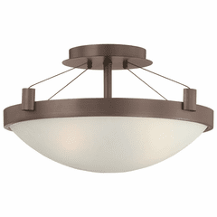 George Kovacs Suspended 3-LT Semi Flush Mount - Copper Bronze Patina - P591-647