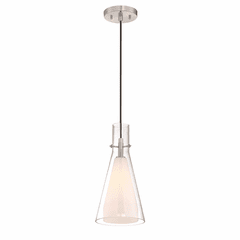 George Kovacs Taper 1-LT Pendant - Brushed Nickel - P23-084