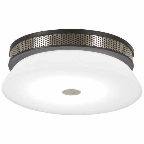 George Kovacs Taunten LED Flushmount - Coal With Brushed Nickel - P955-691-L