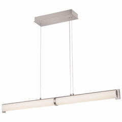 George Kovacs Tube Island Light - Brushed Nickel - P1152-084-L