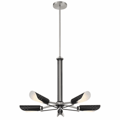 George Kovacs Turbine 5-LT Chandelier - Coal w/Brushed Nickel - P1695-691 George Kovacs Turbine 5-LT Chandelier - Coal w/Brushed Nickel - P1695-691
