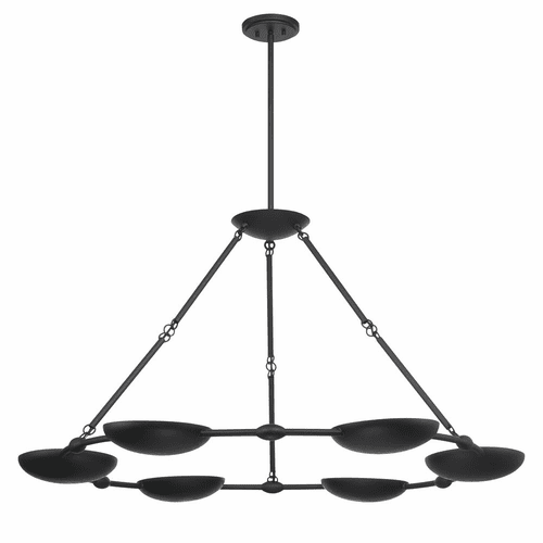 George Kovacs Undertas 6 Light Chandelier - Iron Ore - P1316-076