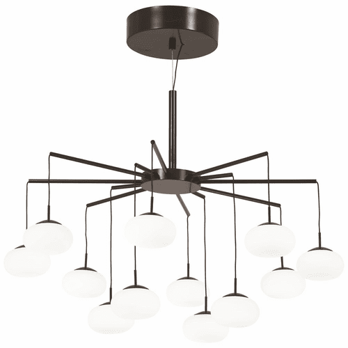 George Kovacs Web LED Chandelier(Convertible To Semi Flush) - Bronze - P8238-671-L