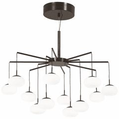 George Kovacs Web LED Chandelier(Convertible To Semi Flush) - Bronze - P8238-671-L