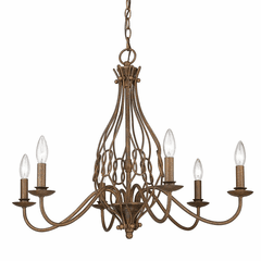 Golden Antoinette 6-LT Chandelier - Burnished Chestnut - 1349-6 BC