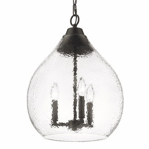 Golden Ariella 3-LT Pendant - Matte Black - 1094-3P BLK-HCG