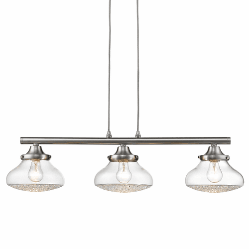 Golden Asha 3-LT Linear Pendant - Pewter - 3417-LP PW-CC
