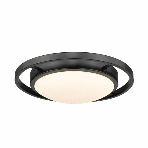 Golden Astra 1-LT Flush Mount - Matte Black - 9130-FM14 BLK-OP