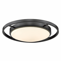 Golden Astra 1-LT Flush Mount - Matte Black - 9130-FM17 BLK-OP