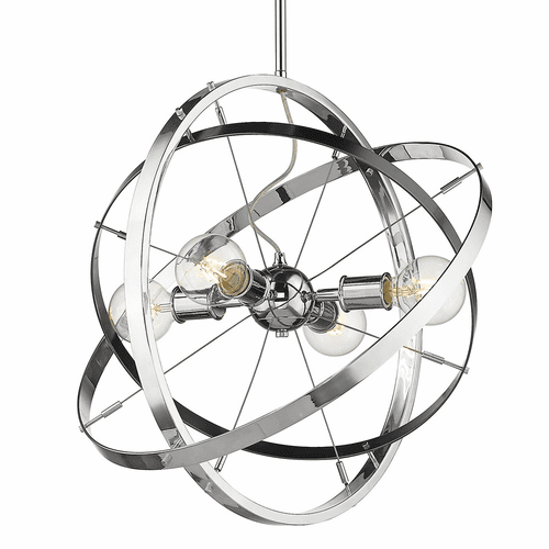 Golden Atom 4-LT Chandelier - Chrome - 7936-4 CH-BS-CH