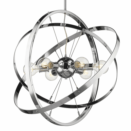 Golden Atom 6-LT Chandelier - Chrome - 7936-6 CH-CH-CH