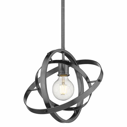 Golden Atom Medium Pendant - Brushed Steel - 7936-M BS-BS-BS