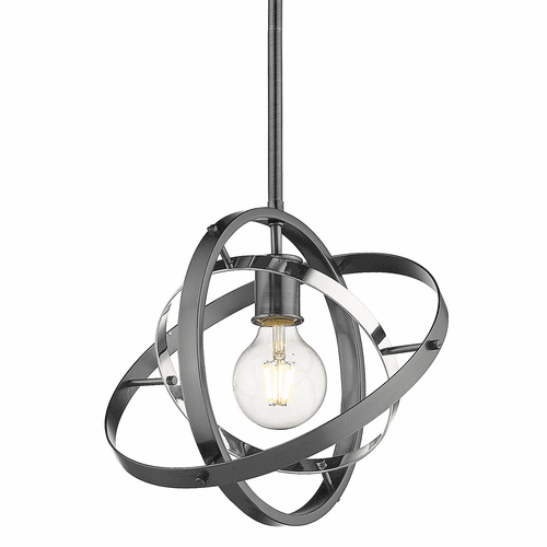 Golden Atom Medium Pendant - Brushed Steel - 7936-M BS-CH-BS