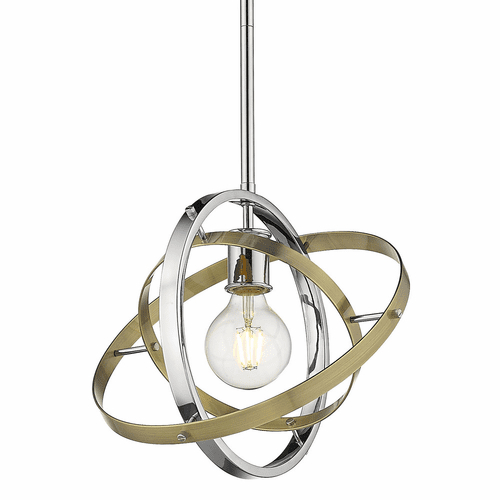 Golden Atom Medium Pendant - Chrome - 7936-M CH-AB-AB