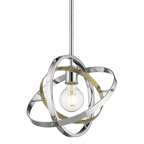 Golden Atom Medium Pendant - Chrome - 7936-M CH-AB-CH