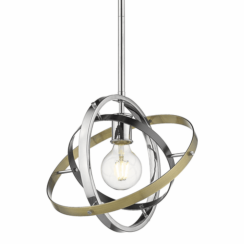Golden Atom Medium Pendant - Chrome - 7936-M CH-BS-AB