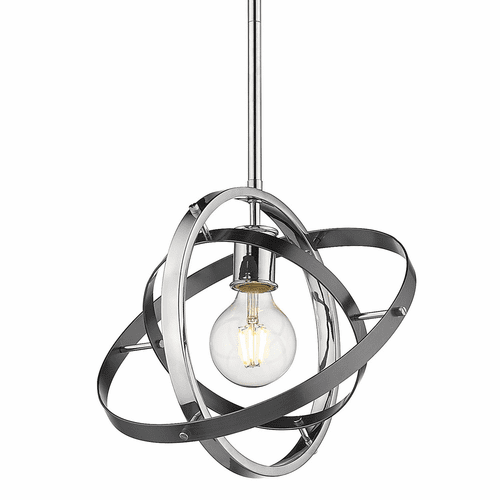 Golden Atom Medium Pendant - Chrome - 7936-M CH-BS-BS