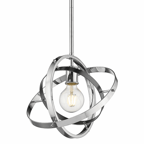 Golden Atom Medium Pendant - Chrome - 7936-M CH-BS-CH