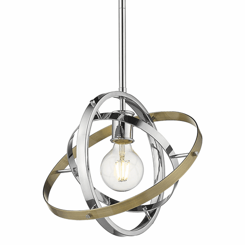Golden Atom Medium Pendant - Chrome - 7936-M CH-CH-AB