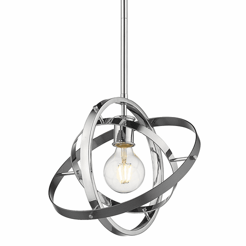 Golden Atom Medium Pendant - Chrome - 7936-M CH-CH-BS