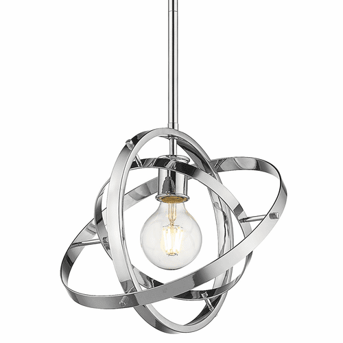 Golden Atom Medium Pendant - Chrome - 7936-M CH-CH-CH