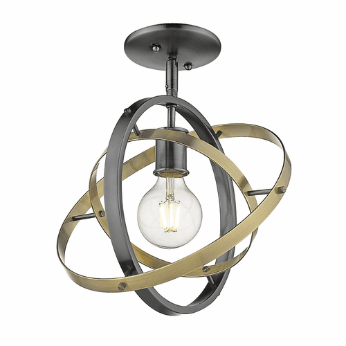 Golden Atom Semi-Flush - Brushed Steel - 7936-1SF BS-AB-AB
