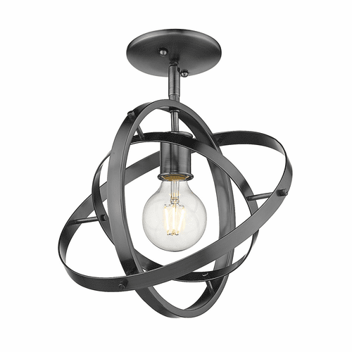 Golden Atom Semi-Flush - Brushed Steel - 7936-1SF BS-BS-BS