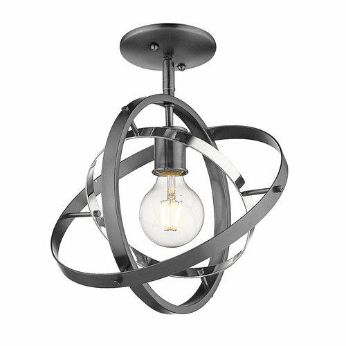Golden Atom Semi-Flush - Brushed Steel - 7936-1SF BS-CH-BS