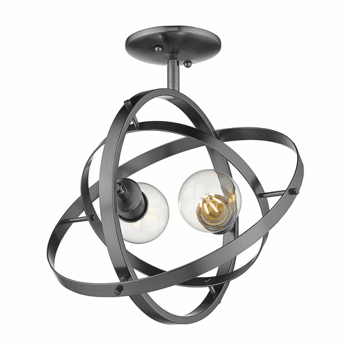 Golden Atom Semi-Flush - Brushed Steel - 7936-SF BS-BS-BS