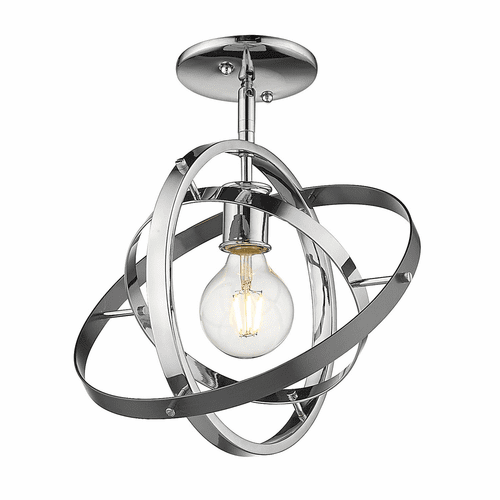 Golden Atom Semi-Flush - Chrome - 7936-1SF CH-CH-BS