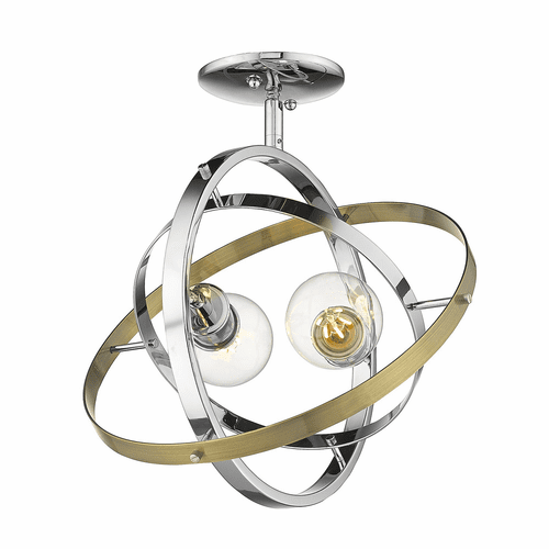 Golden Atom Semi-Flush - Chrome - 7936-SF CH-CH-AB