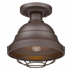 Golden Bartlett 1-LT Outdoor Semi-Flush - Textured Bronze (UV) - 7316-OSF TBZ
