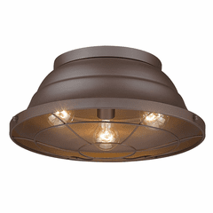 Golden Bartlett 3-LT Outdoor Flush Mount - Textured Bronze (UV) - 7316-OFM TBZ