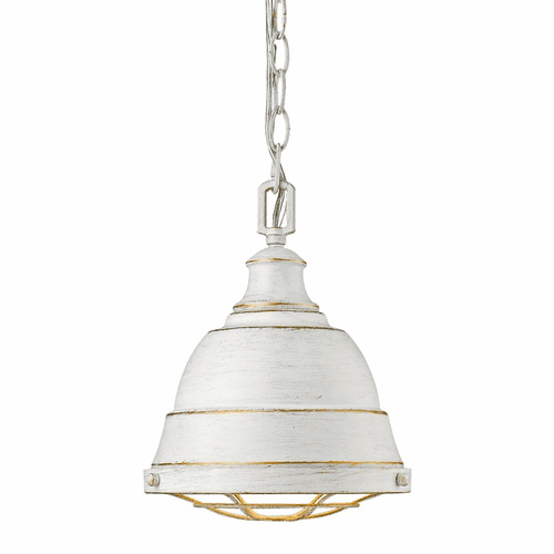 Golden Bartlett Mini Pendant - French White - 7312-S FW