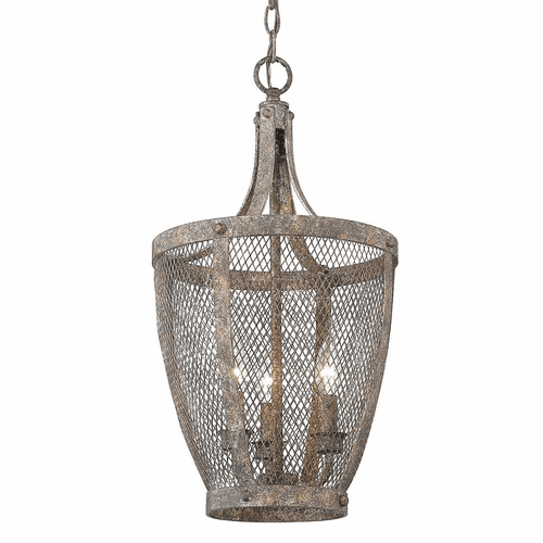 Golden Calgary 3-LT Pendant - Pebbled Rust - 7019-3P PR