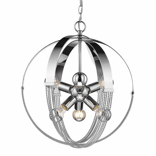 Golden Carter 6-LT Pendant - Chrome - 7001-6P CH