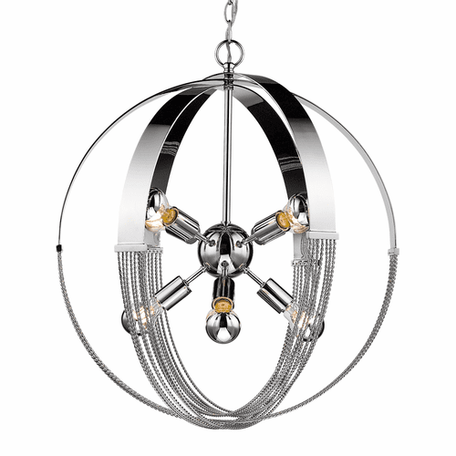 Golden Carter 8-LT Pendant - Chrome - 7001-8P CH