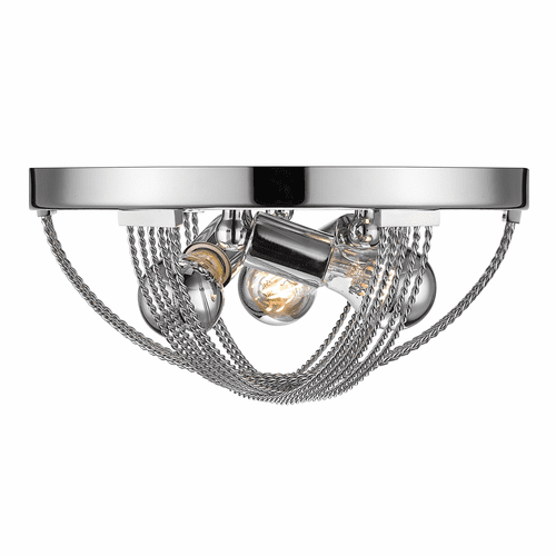 Golden Carter Flush Mount - Chrome - 7001-FM CH