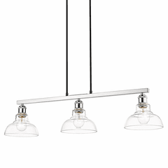 Golden Carver 3-LT Linear Pendant - Chrome - 0305-LP CH-CLR