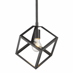 Golden Cassio 1-LT Mini Pendant - Matte Black - 2086-M1L BLK