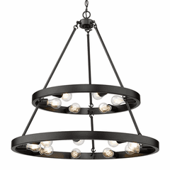 Golden Castile 15-LT Chandelier - Matte Black - 1019-69 BLK
