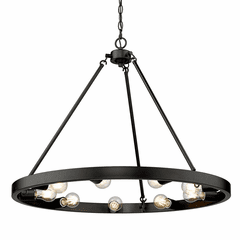 Golden Castile 9-LT Chandelier - Matte Black - 1019-9 BLK