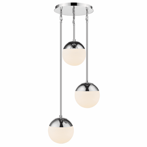 Golden Dixon 3-LT Pendant - Chrome - 3218-3P CH-CH