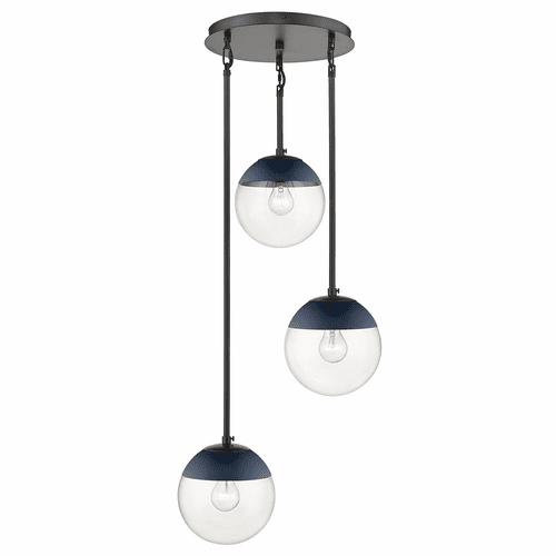 Golden Dixon 3-LT Pendant - Matte Black - 3219-3P BLK-MNVY
