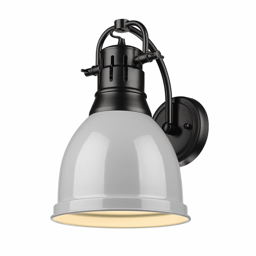 Golden Duncan 1-LT Wall Sconce - Matte Black - 3602-1W BLK-GY