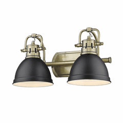 Golden Duncan 2-LT Bath Vanity - Aged Brass - 3602-BA2 AB-BLK